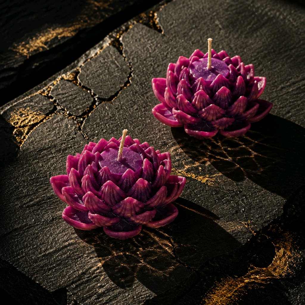 2 Lotus Candles  - Any Color Any Scent